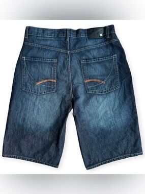 G Unit Denim Y2K Jorts Shorts Men’s Size 34 Hip Hop Baggy 5-Pocket Dark Blue